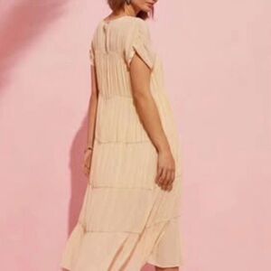 NWT  Vici Easter Cottagecore Cream Spring Elegant Midi Dress Medium